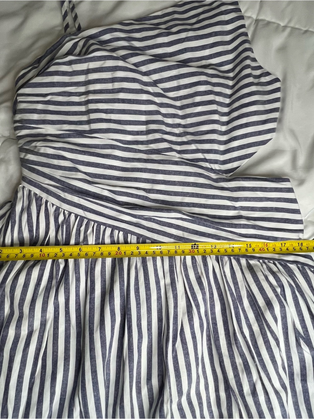 Commense Striped Cut-Out Asymmetric Cami Navy Maxi Dress NWT M - Picture 5 of 8